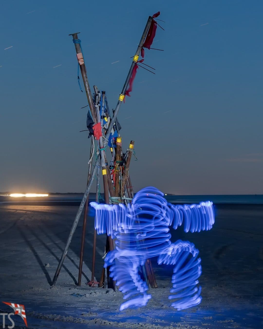 Lightpainting am Strand
